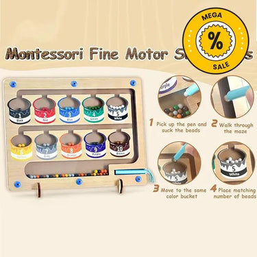 ColorMatch | Reconocer y aprender colores – Tablero de rompecabezas Montessori de colores y números